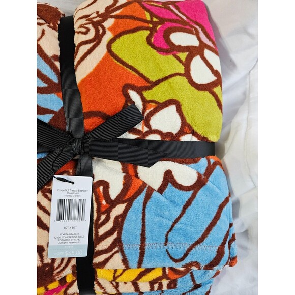 NWT Vera Bradley Essential Throw Blanket Midday Garden NEW - Picture 3 of 6